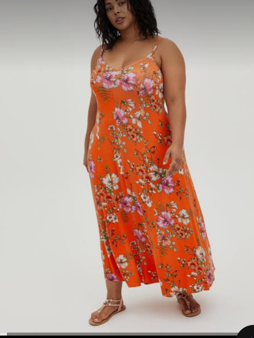 Torrid Maxi Super Soft Orange Dress 1X